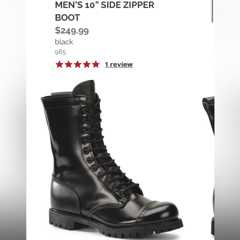 Corcoran Mens 10” Side Zipper Boot